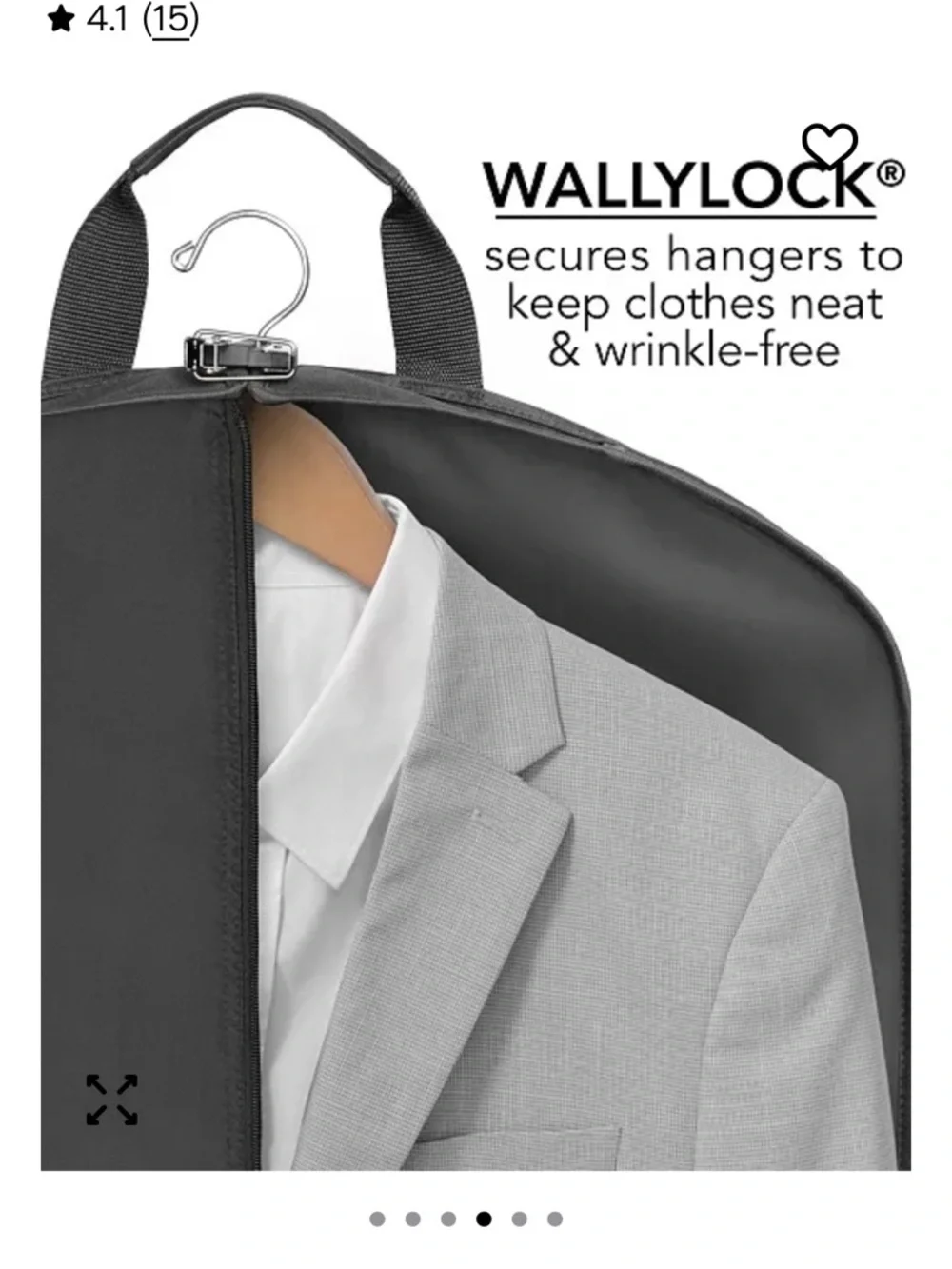WallyBags 40” Deluxe Travel Garment Bag, Blue Men's Garment BagTop Handle👔🏖️